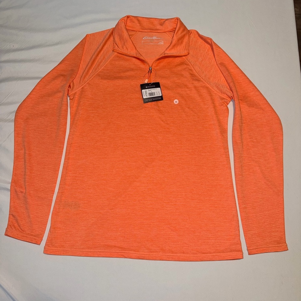 Eddie Bauer Trail Runner Flamingo Half-Zip Pullover NWT